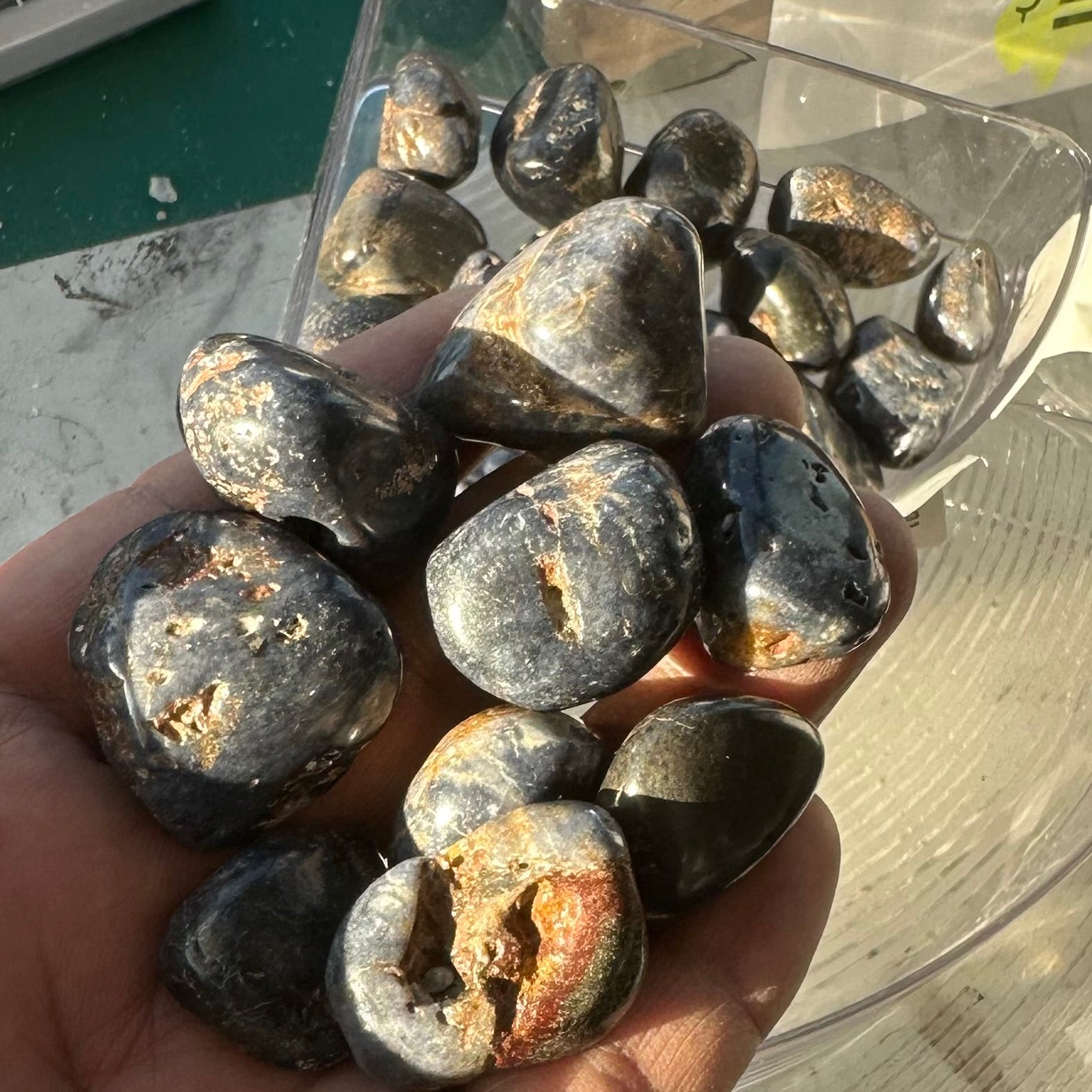 Sapphire Tumbled Stone-1pc Sapphire Tumbled Stone-1pc